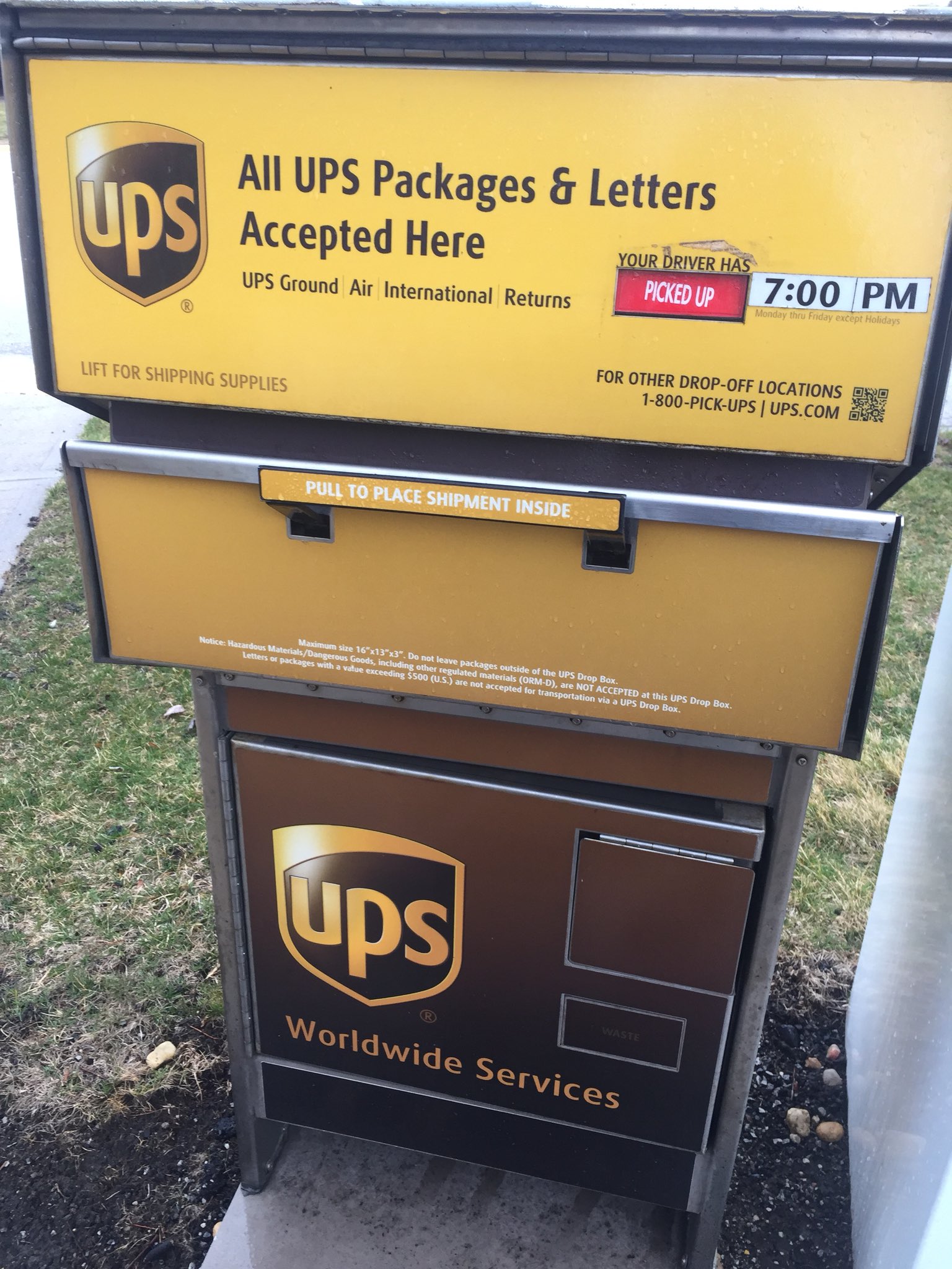 ups drop box size restrictions