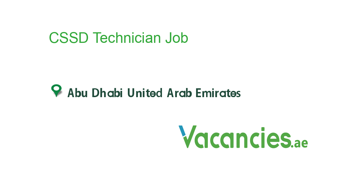 cssd technician abu dhabi