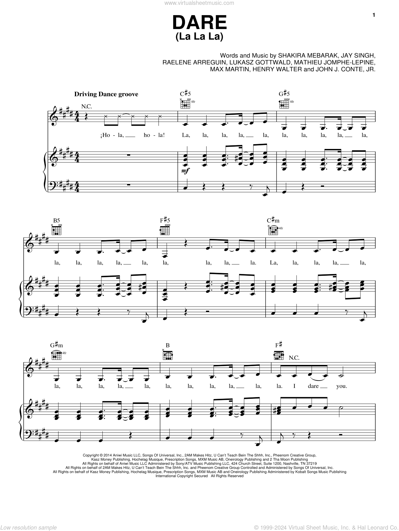 guitar chords shakira