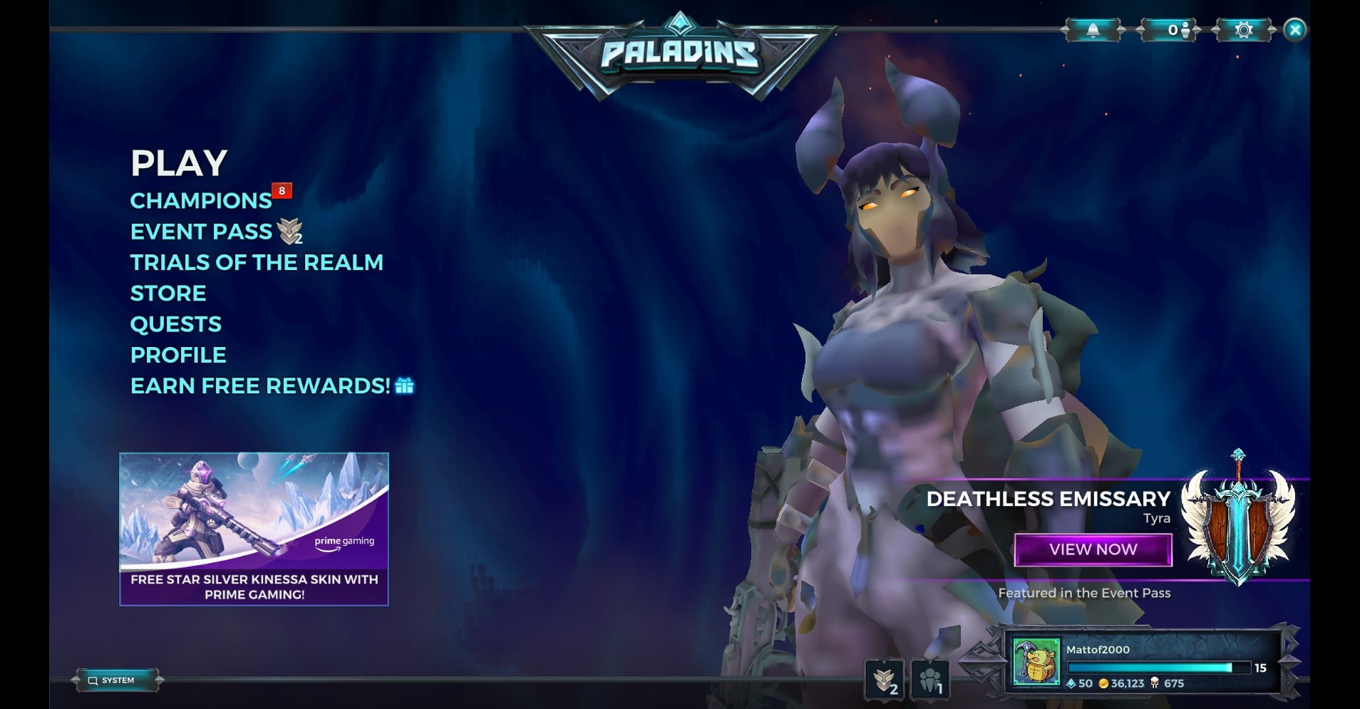 paladins recover account