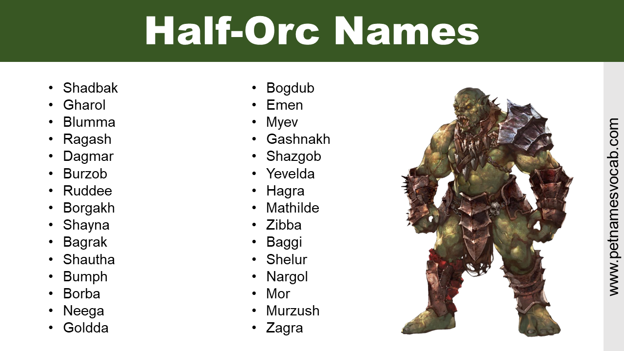 orcish names skyrim