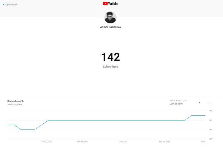 live subscriber count