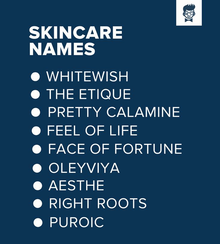 catchy skin care names