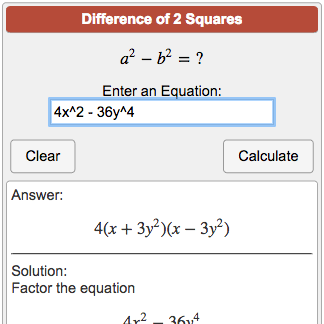 factorise a quadratic equation calculator