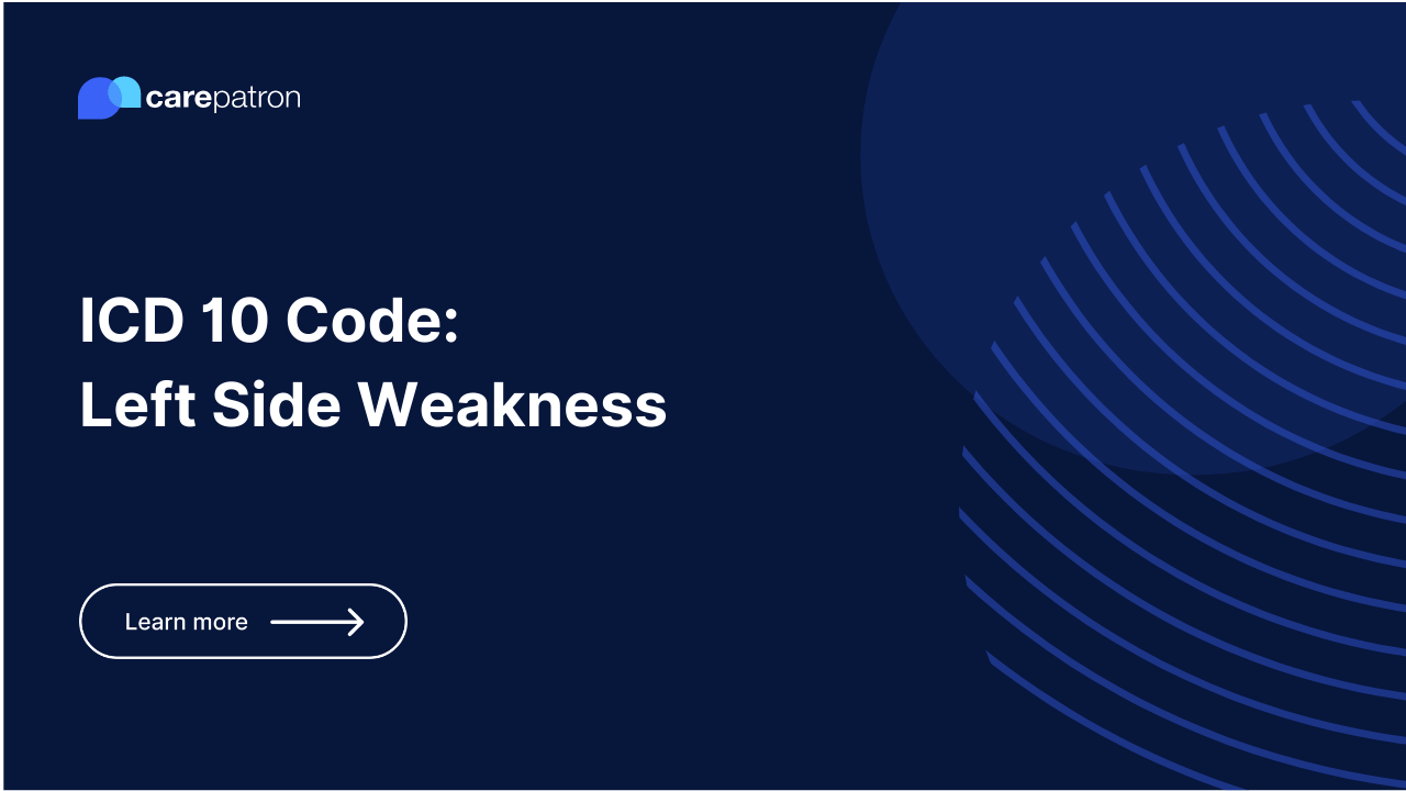 icd 10 code for left hemiparesis due to cva