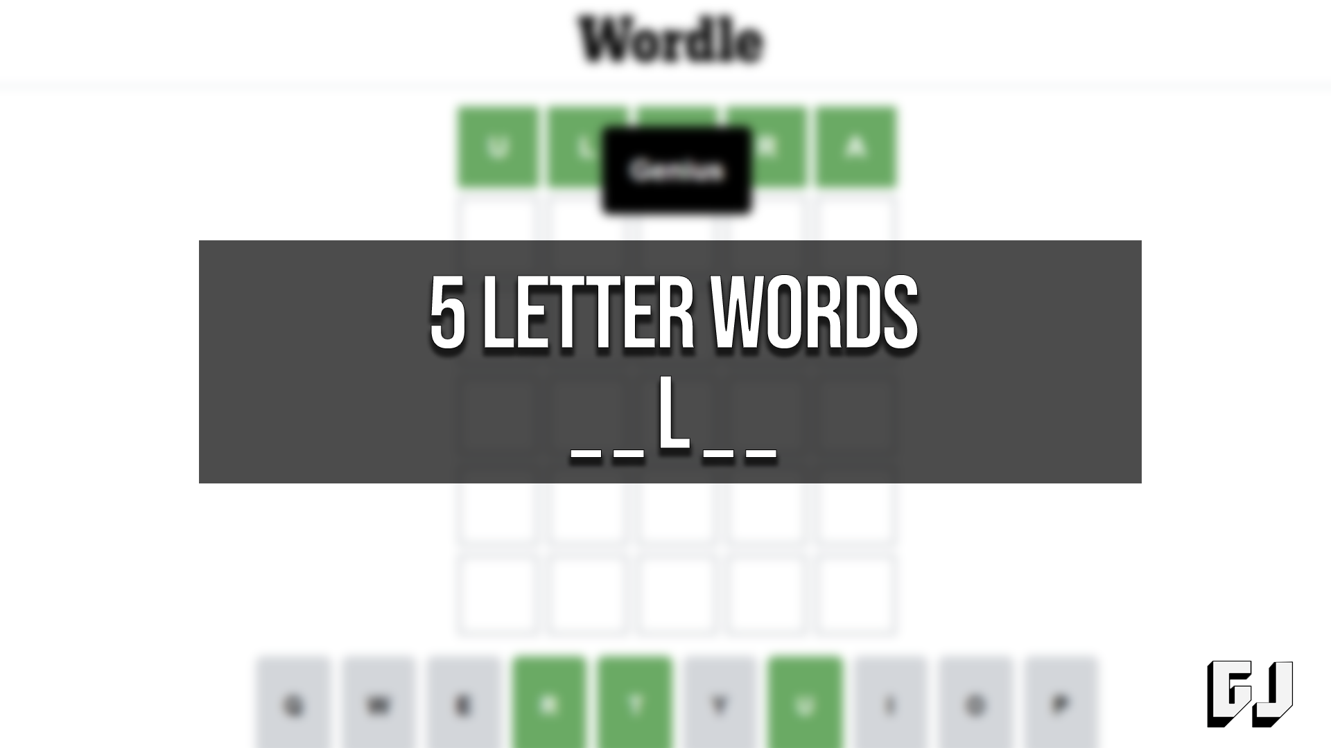 5 letter words with l in the middle