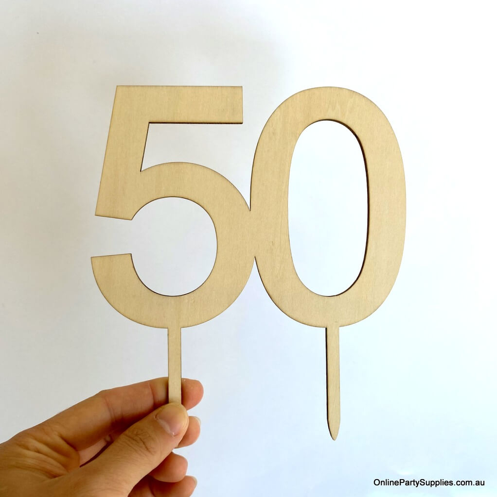 50 cake topper