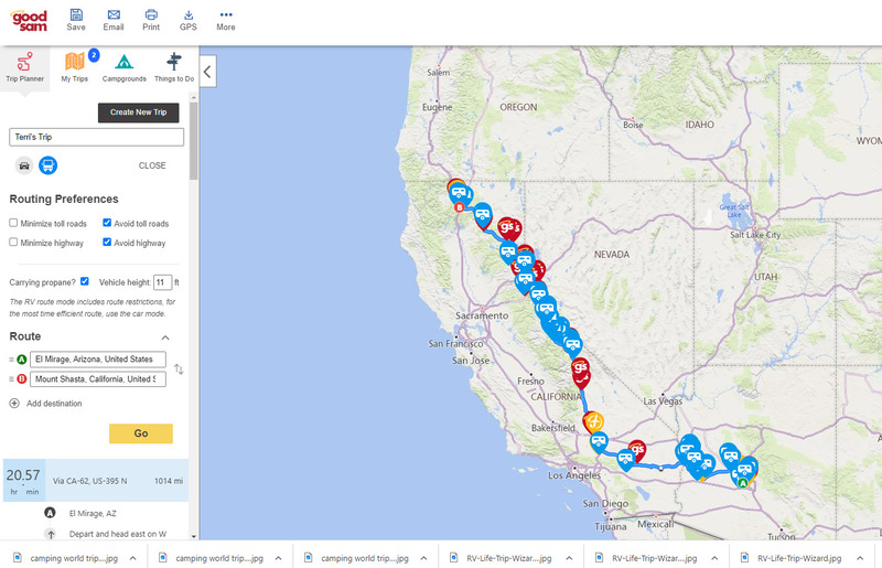 good sam travel planner