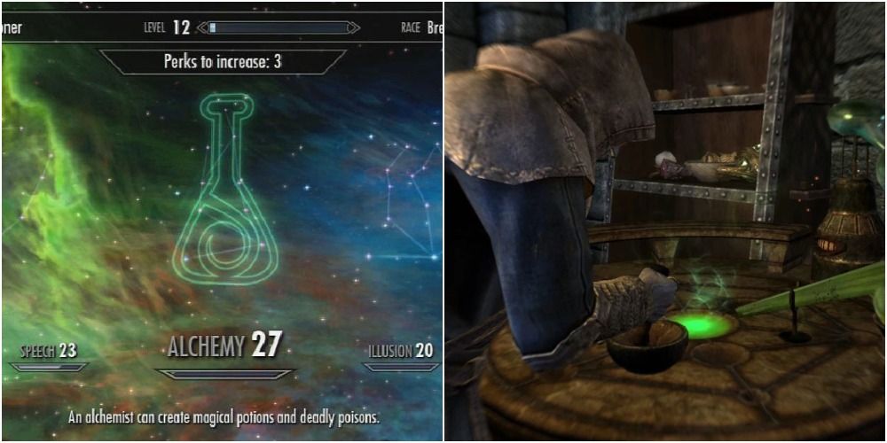 alchemy leveling skyrim