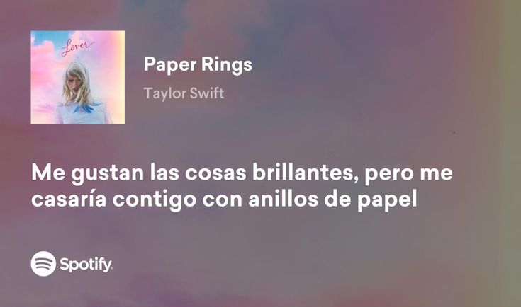 paper rings letra español