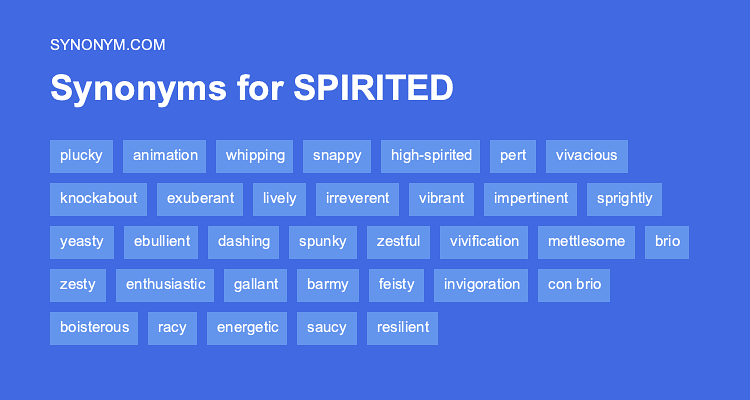 another word for spirited