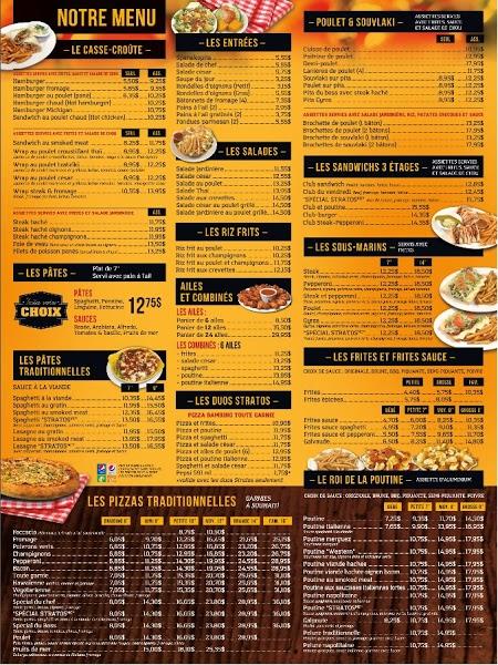 pizzeria stratos grand-mère menu