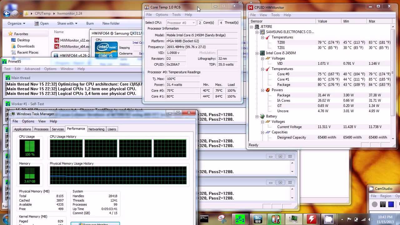 benchmark i5 2450m