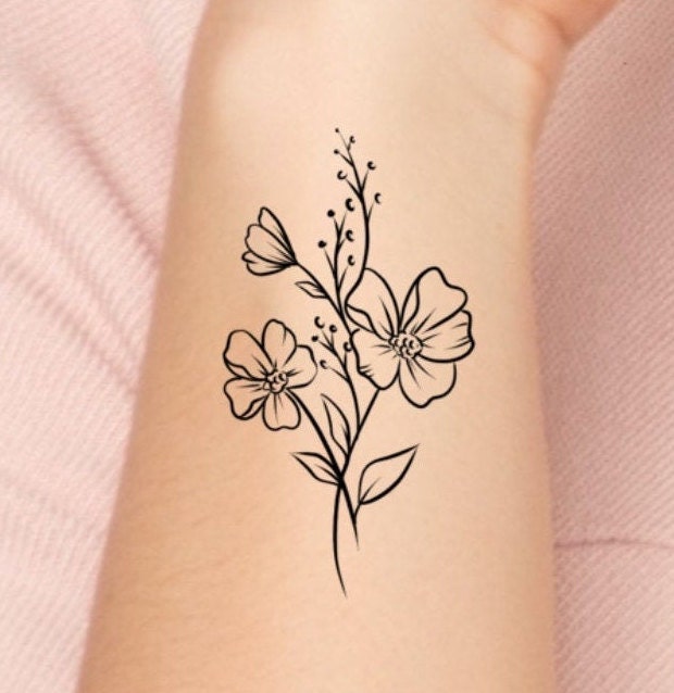 small floral tattoos