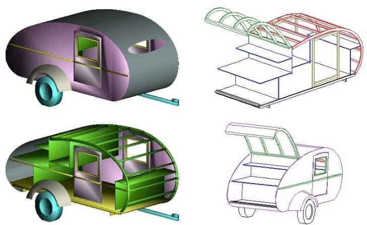 teardrop trailer drawings