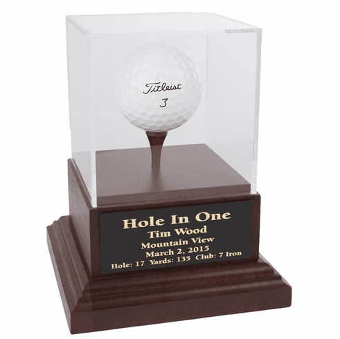 hole in one golf display case