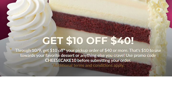 cheesecake promo codes