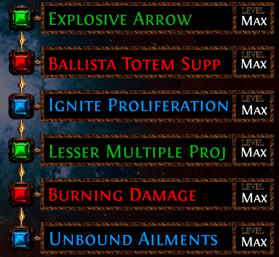 poe bow gems