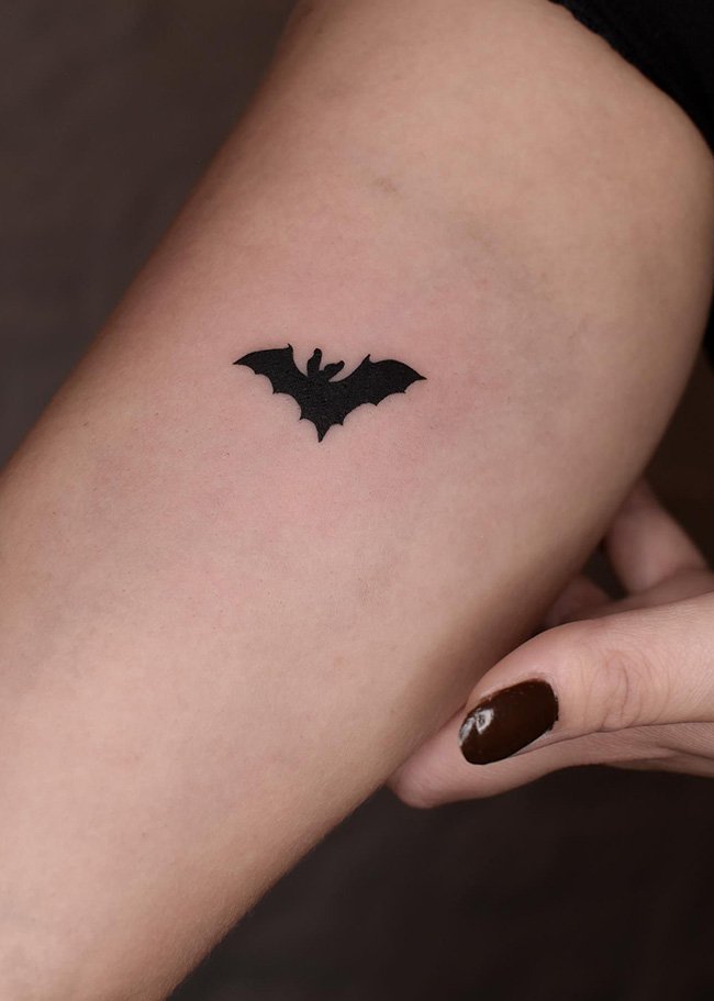 simple bat tattoo