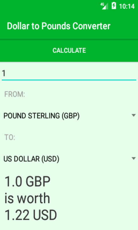 dollars to pounds calculator