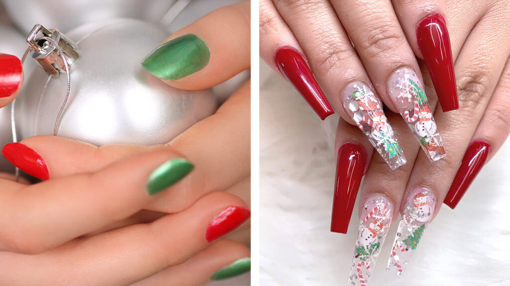 modelo de uñas de navidad