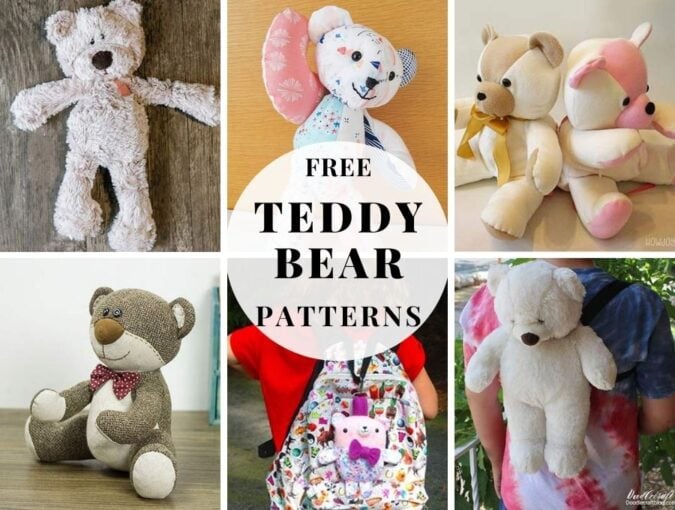 teddy bear pattern sewing free