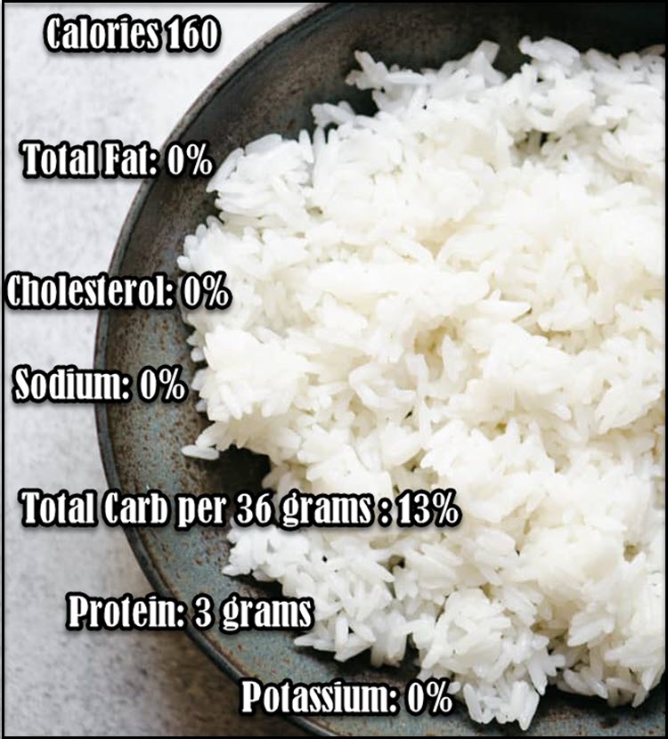 calories in one bowl of rice