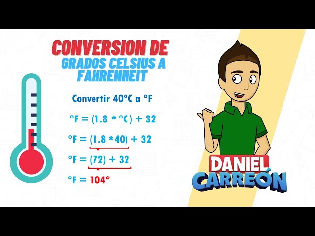 formula para pasar de celsius a fahrenheit