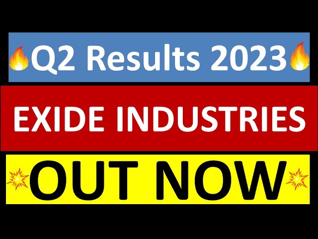 exide q2 results 2023