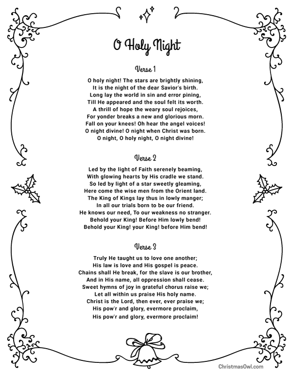 lyrics to oh holy night