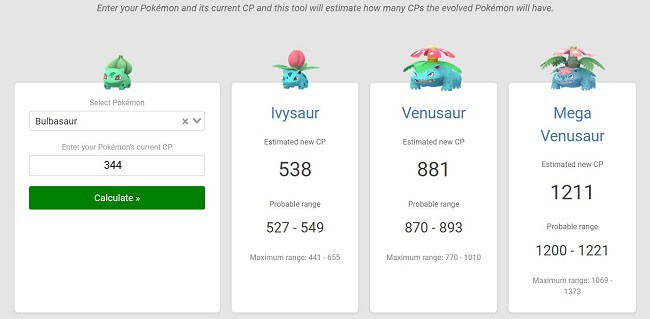 pokemon calculator pokemon go