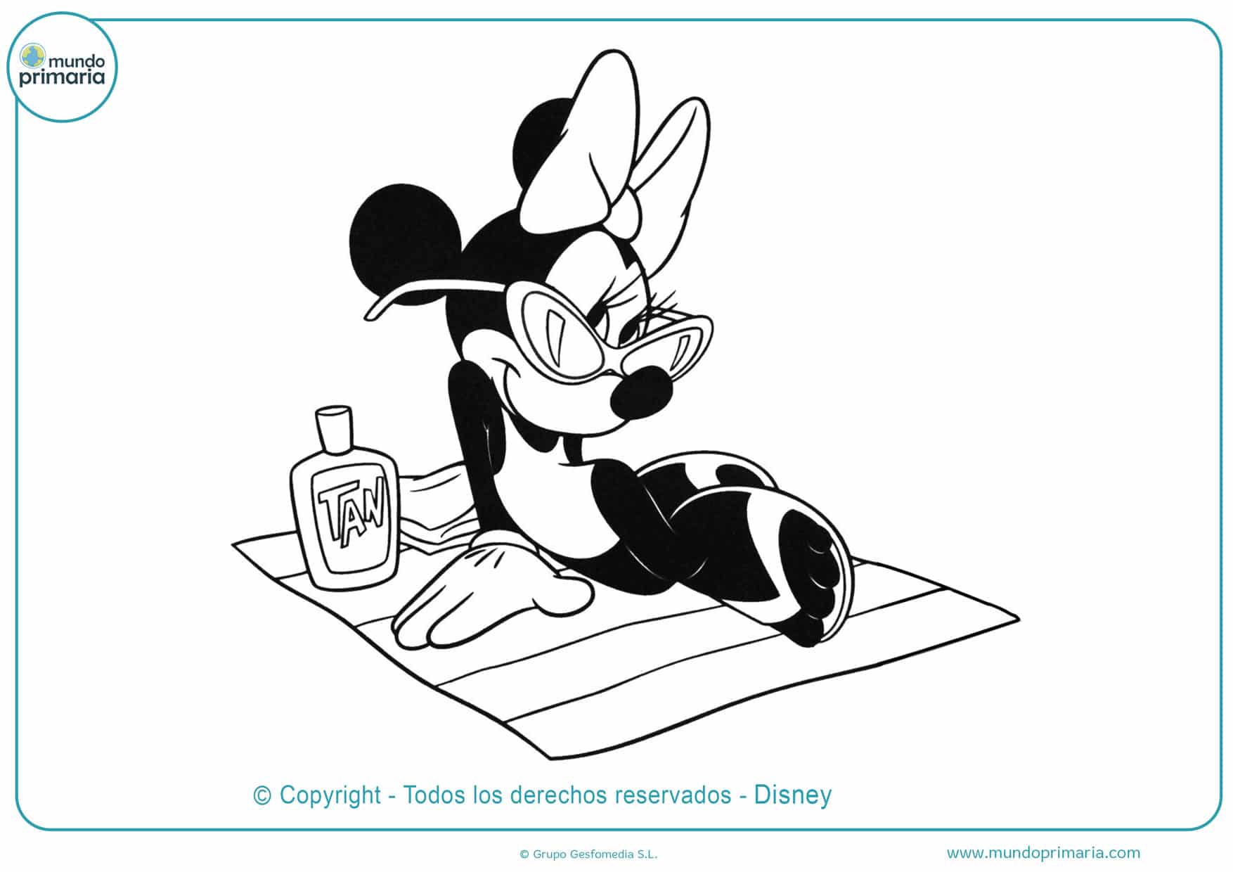 minnie mouse para colorear e imprimir