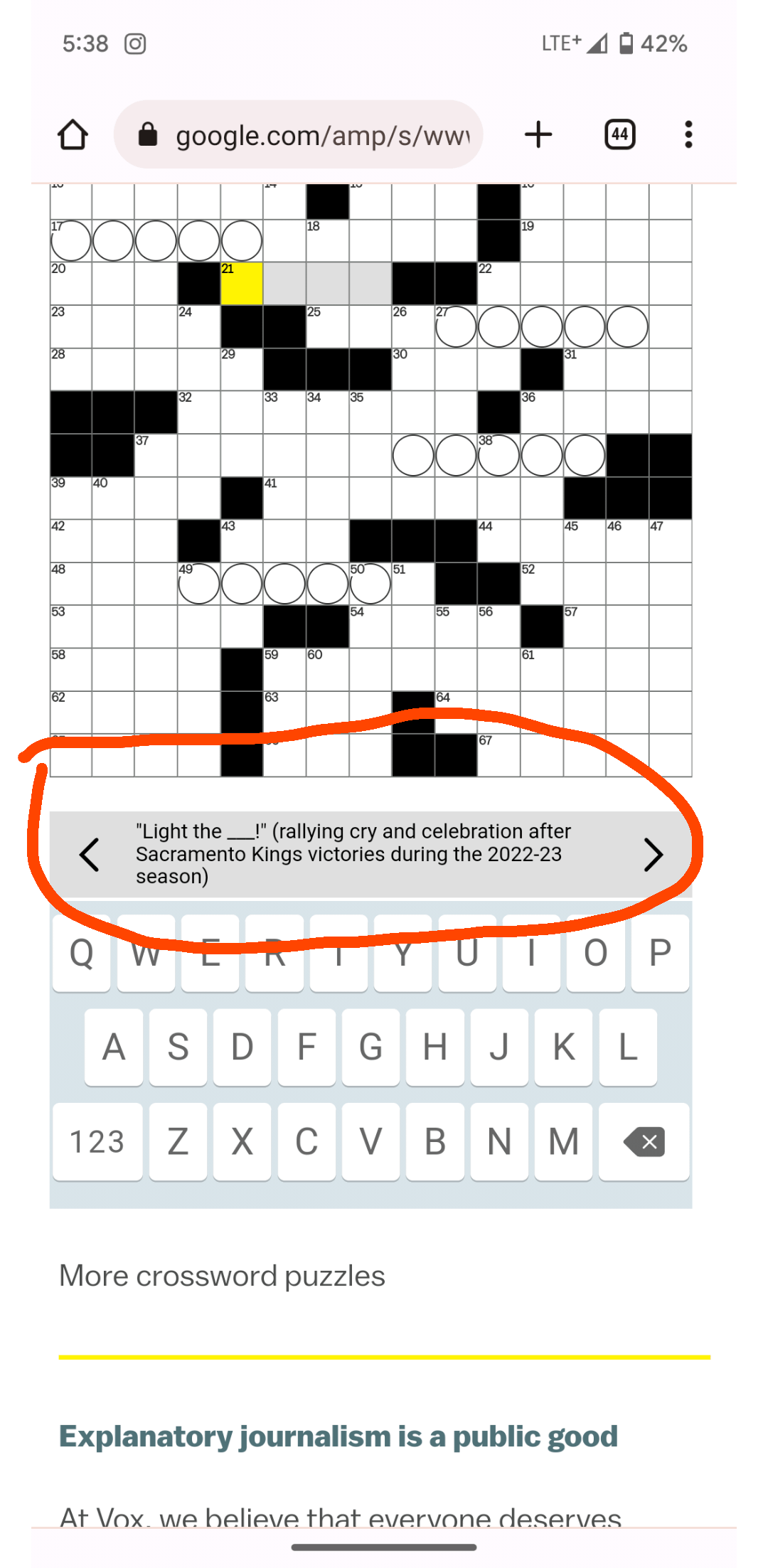 very silly crossword clue