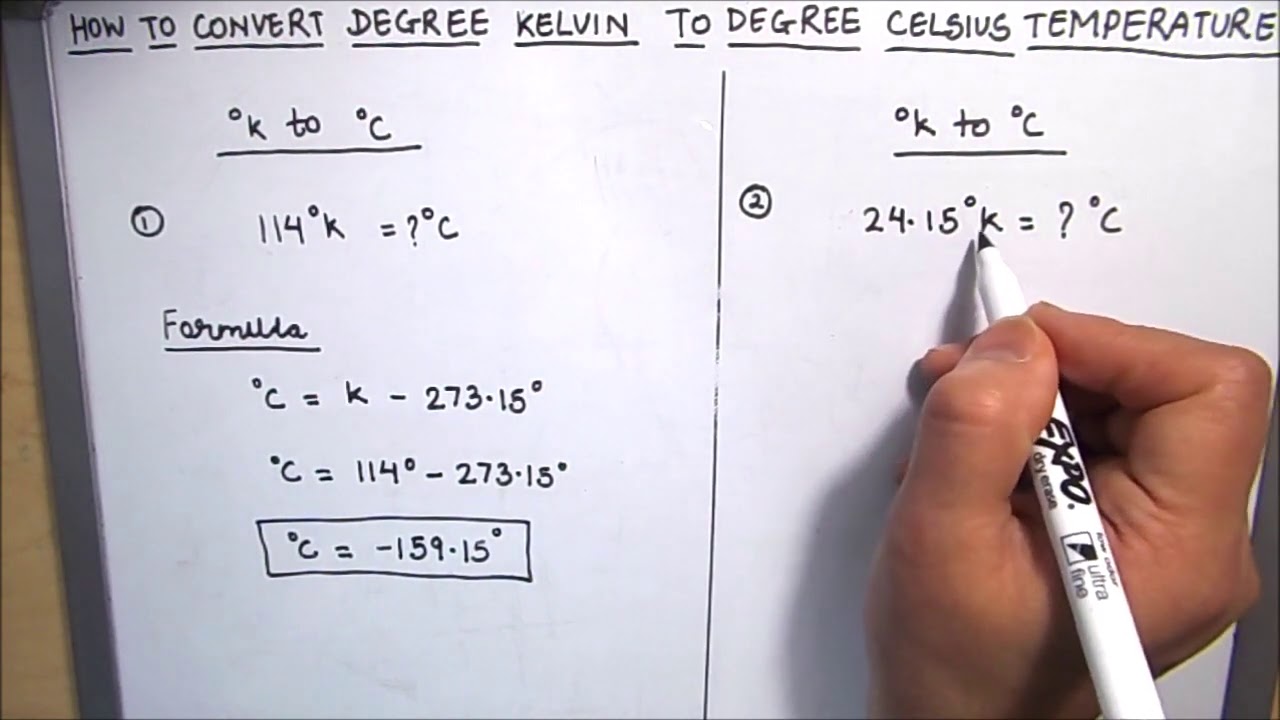 kelvin to celsius formula