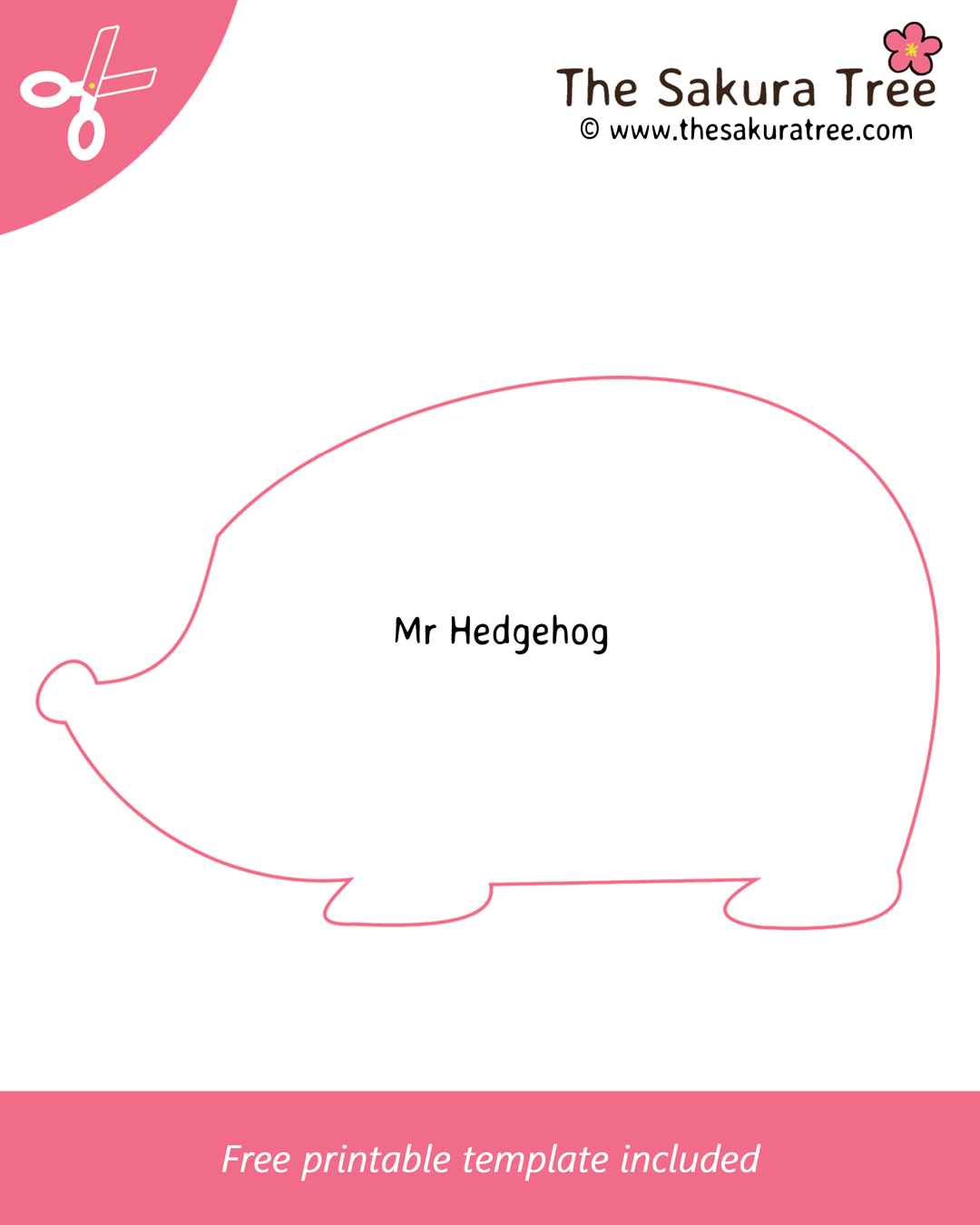 template of hedgehog