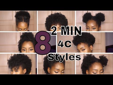 styles for short natural 4c hair