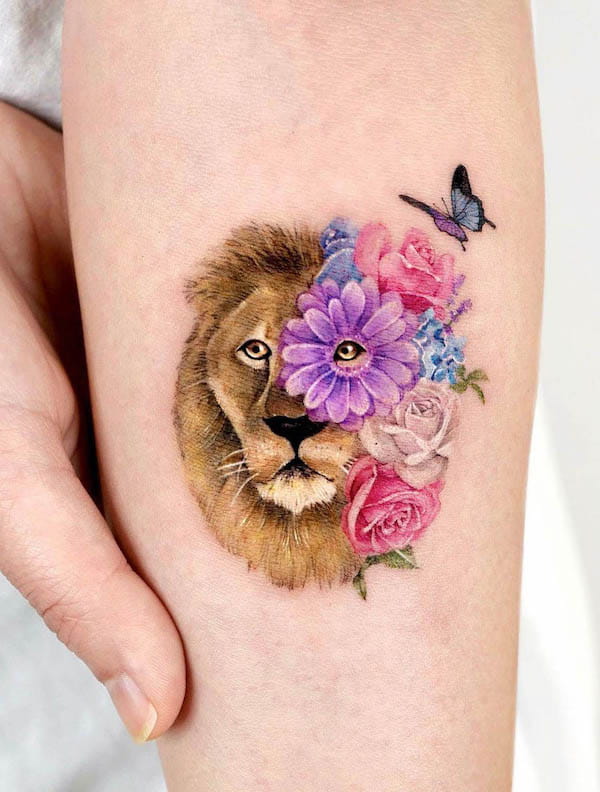 goddess female lion tattoo