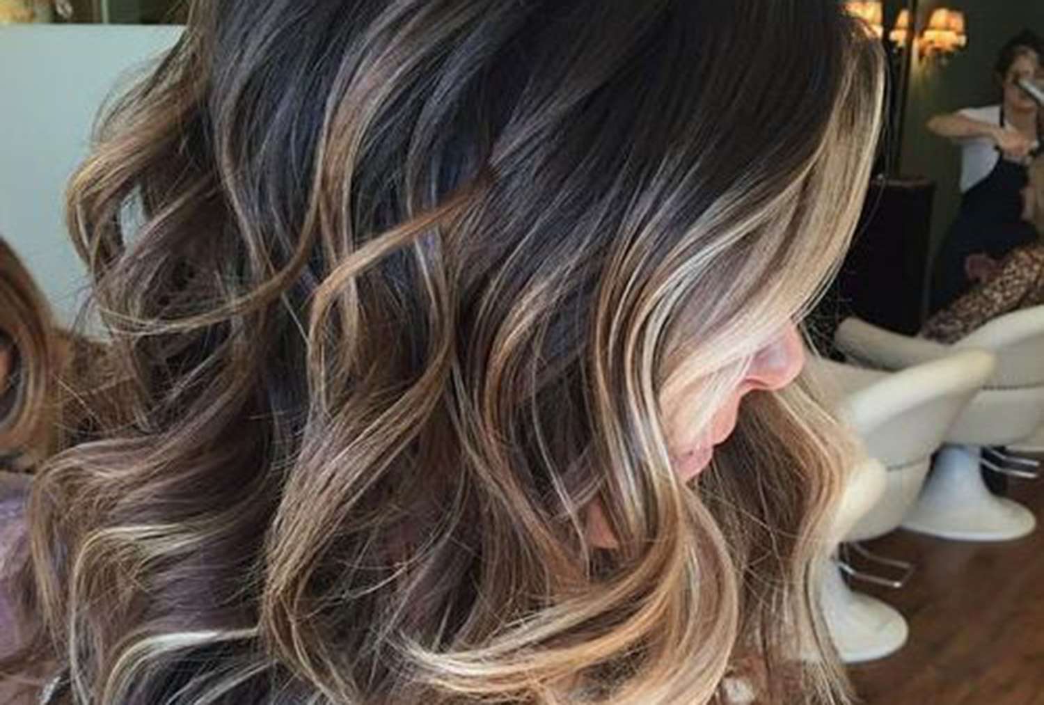 highlights dark hair