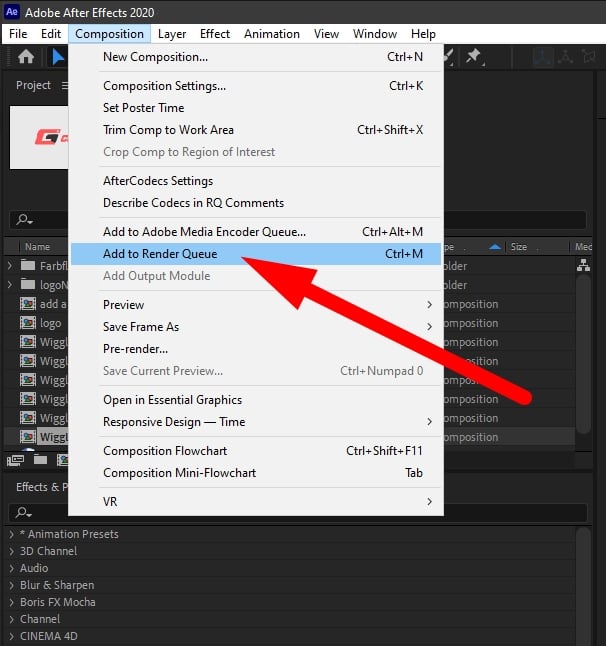 how to save adobe after effects as mp4
