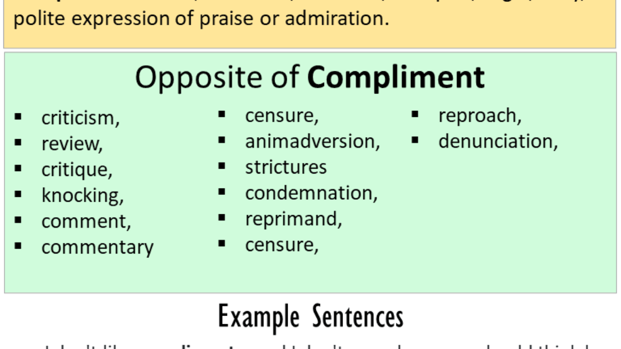 antonyms of compliment