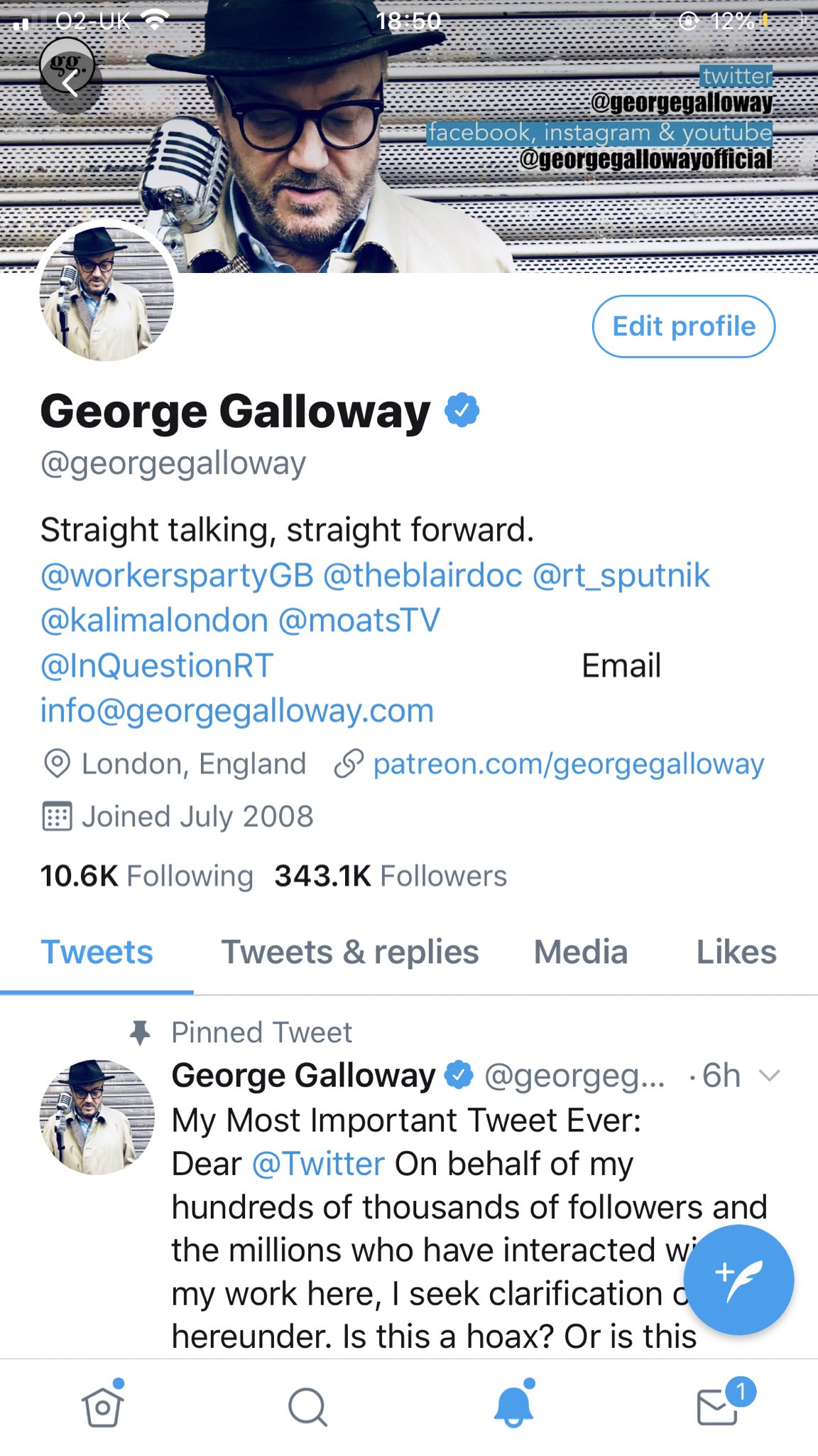 george galloway twitter
