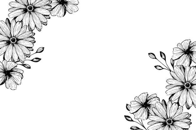 black flowers png