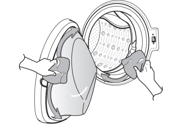 lg direct drive 8kg leaking from door