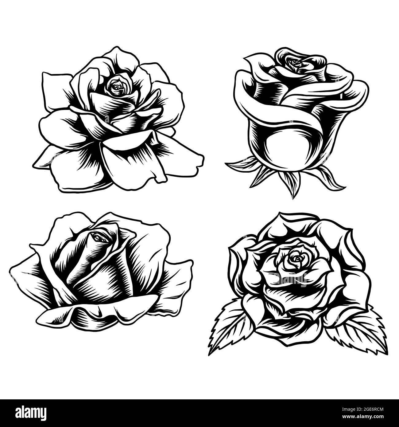 rose vector tattoo