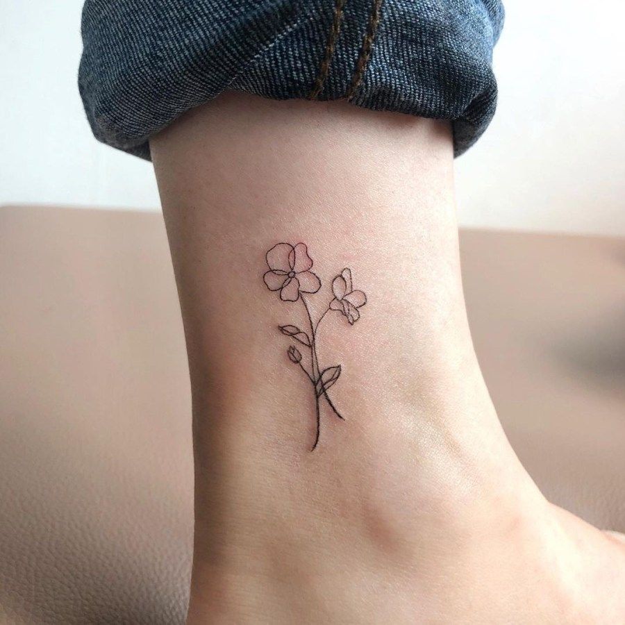 february flower tattoo