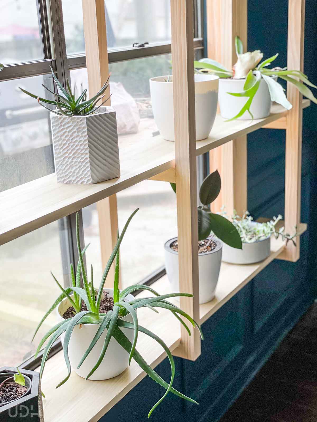 diy window plant shelf