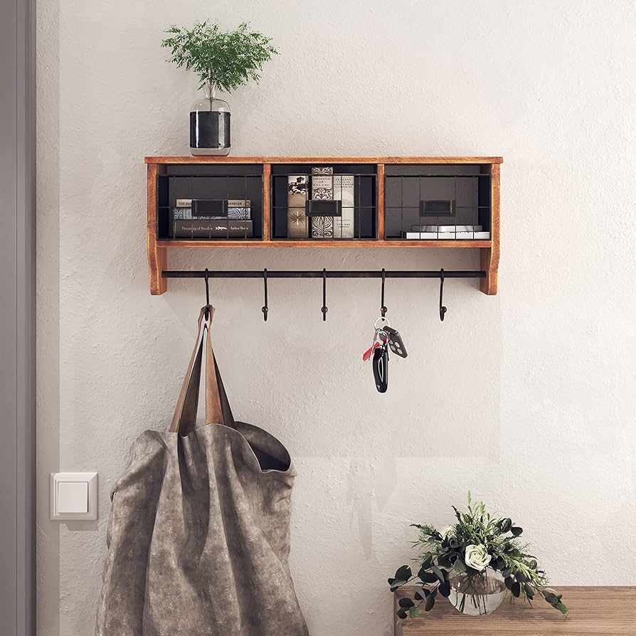 wooden coat rack for wall