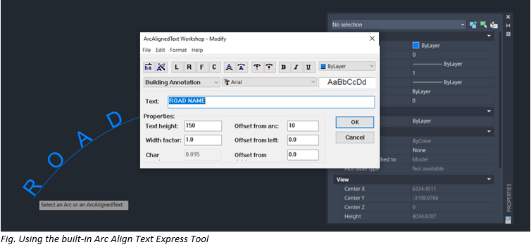 how to curve text in autocad 2023