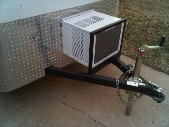 enclosed trailer with air conditioner