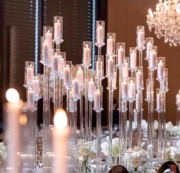 tall glass candle holders